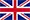 Engelsk flag til ændring af sprog til engelsk
